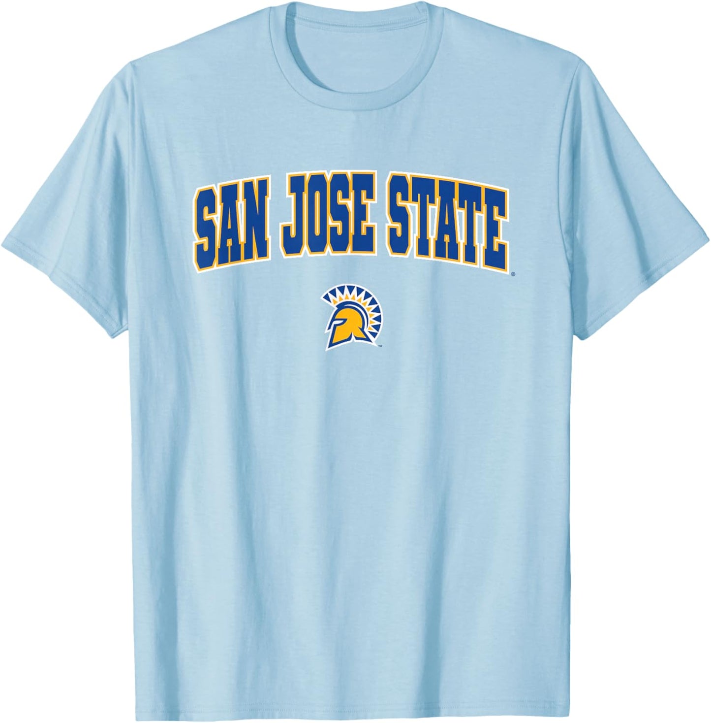 San Jose State University SJSU Spartans Arch Logo T-Shirt - T-Shirt | Light Blue
