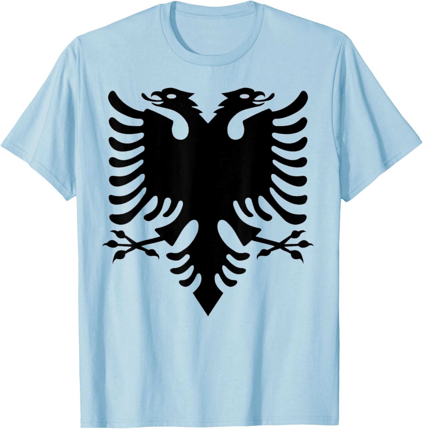 Albanian Double Eagle Design - Albania Crest T-Shirt - T-Shirt | Light Blue