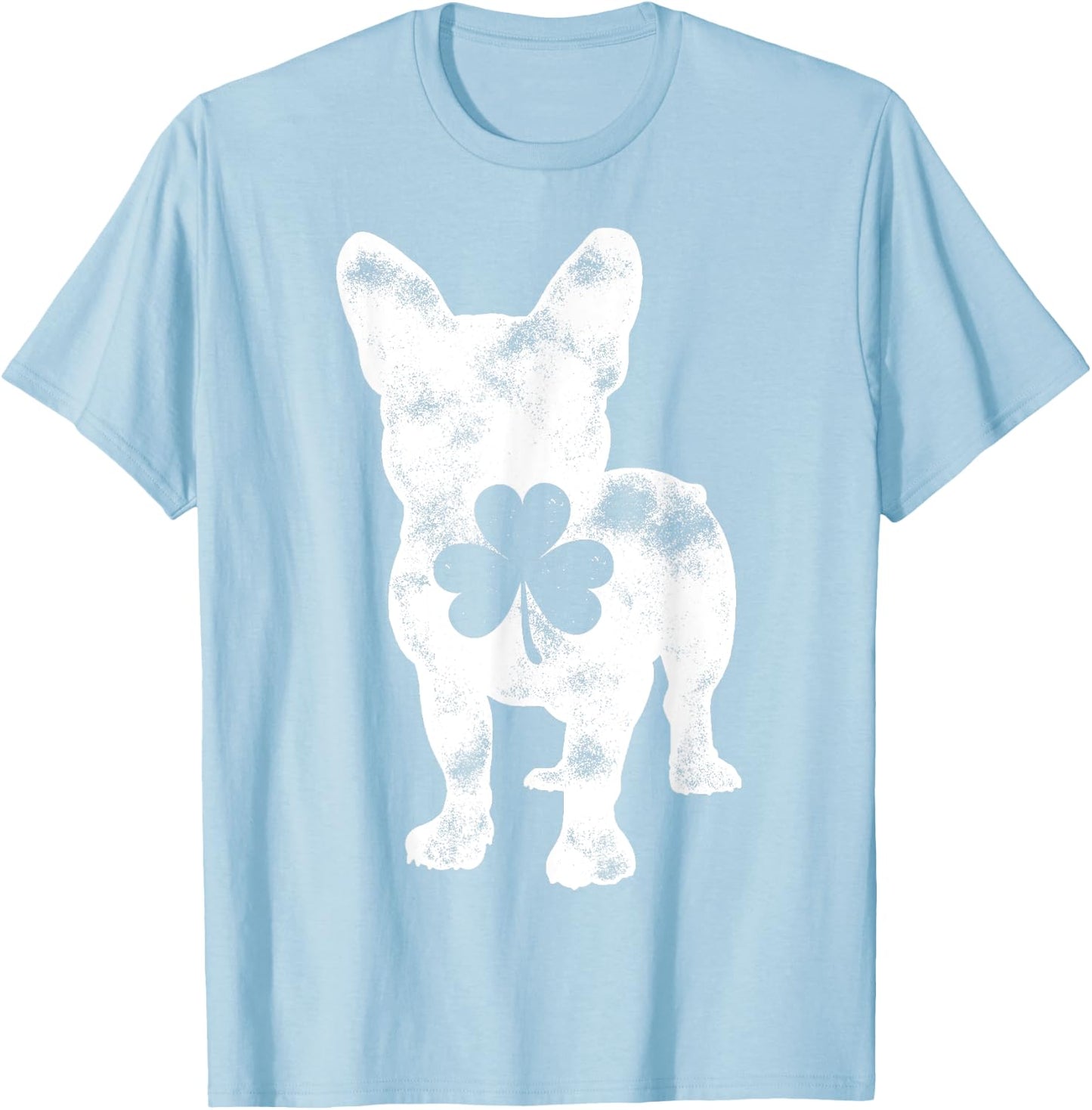 French Bulldog St Patricks Day Men Women Shamrock Dog Lover T-Shirt - T-Shirt | Light Blue