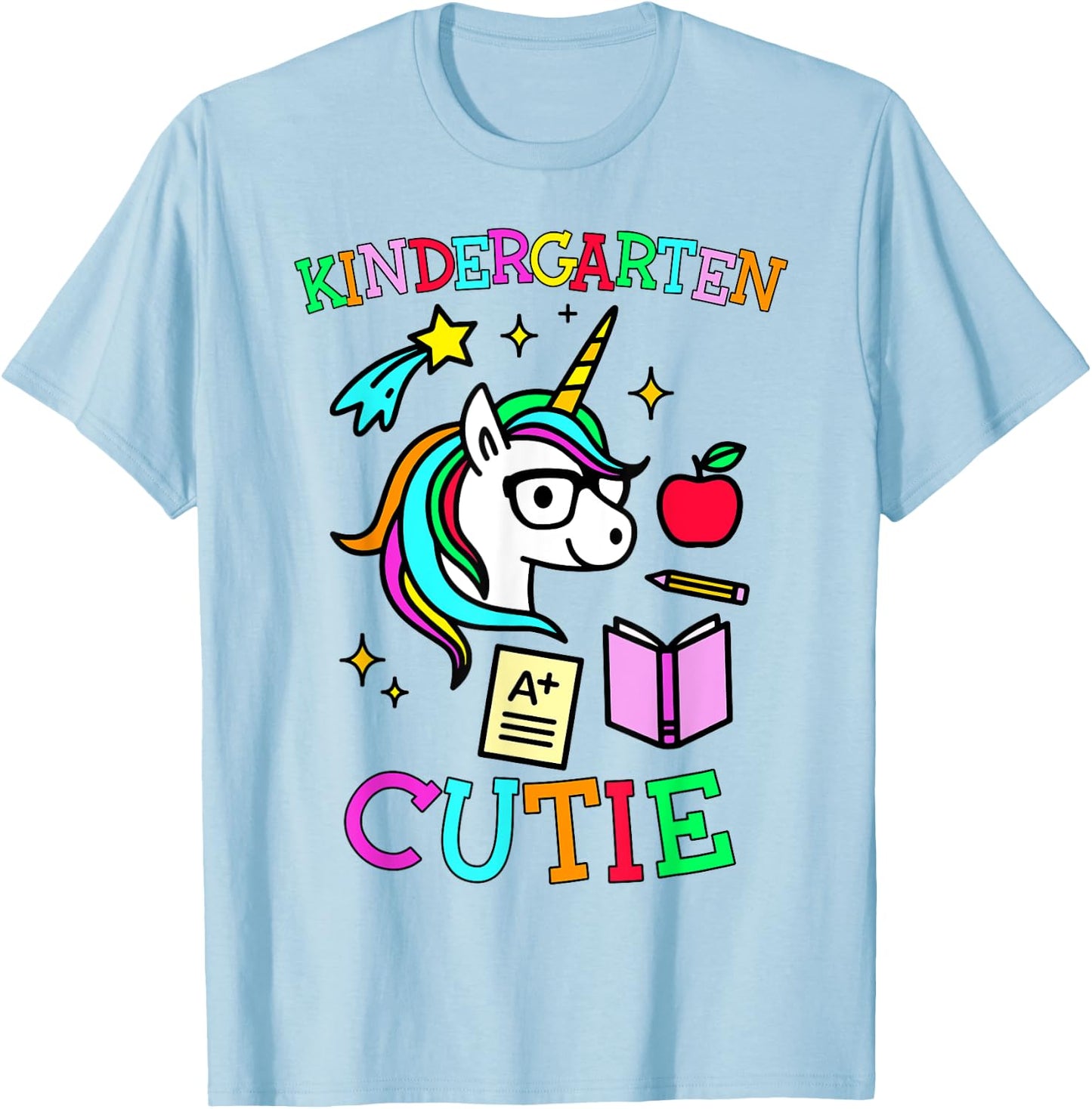 Kindergarten Cutie Unicorn Kindergarten Girl Gift T-Shirt - T-Shirt | Light Blue