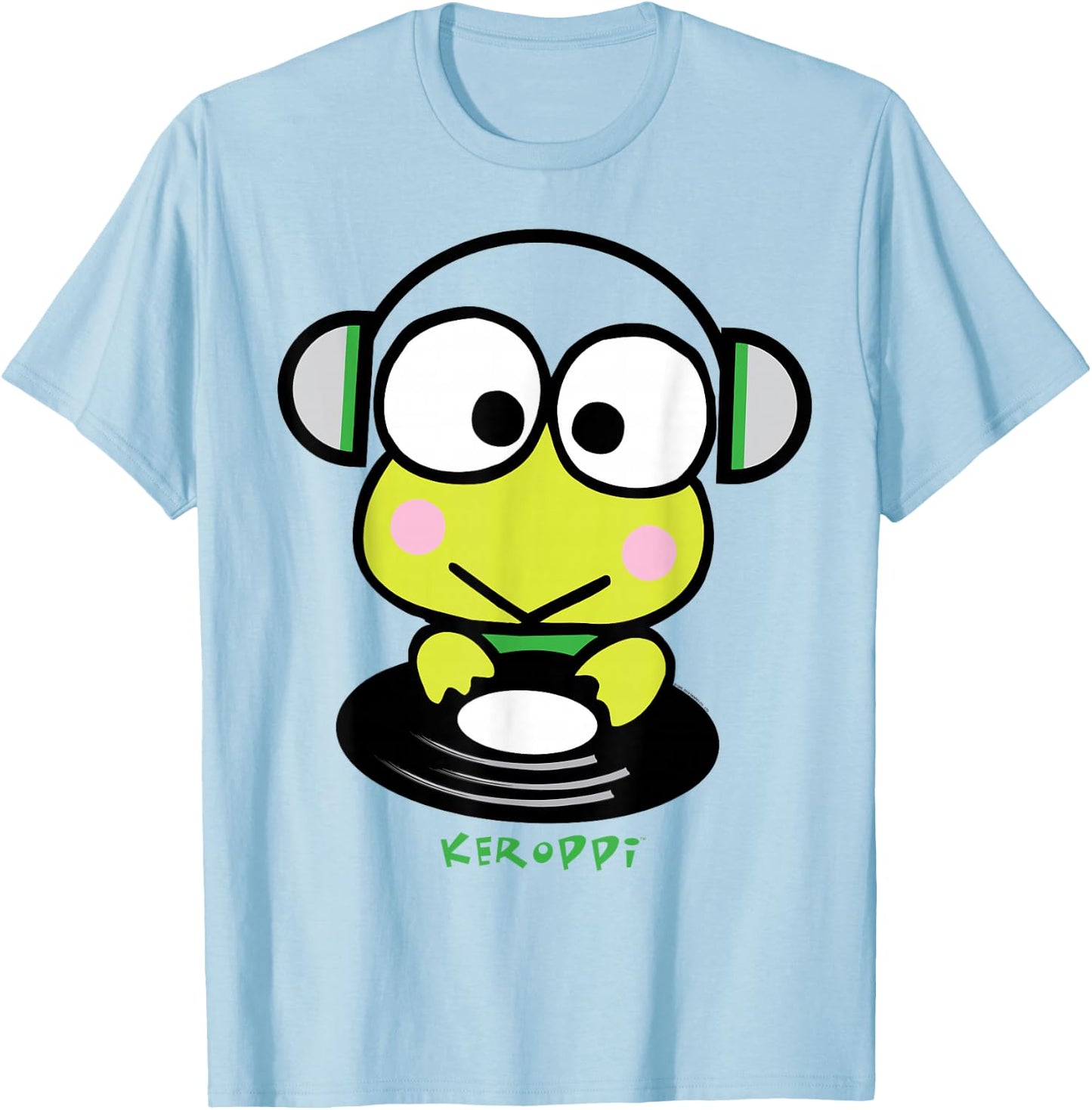Keroppi DJ Record Spin Shirt T-Shirt - T-Shirt | Light Blue