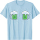 Funny St Patricks Day Drinking Irish Shamrock Green Beer Mug T-Shirt - T-Shirt | Light Blue