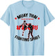 Muay Thai Art of Combat Kickboxing Retro MMA Fitness Studi T-Shirt - T-Shirt | Light Blue