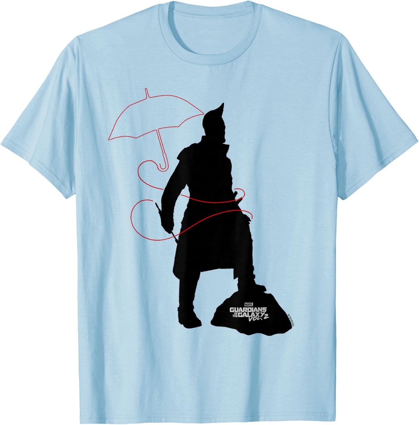 Marvel Guardians Vol 2 Yondu Red Yaka Arrow Umbrella T-Shirt - T-Shirt | Light Blue