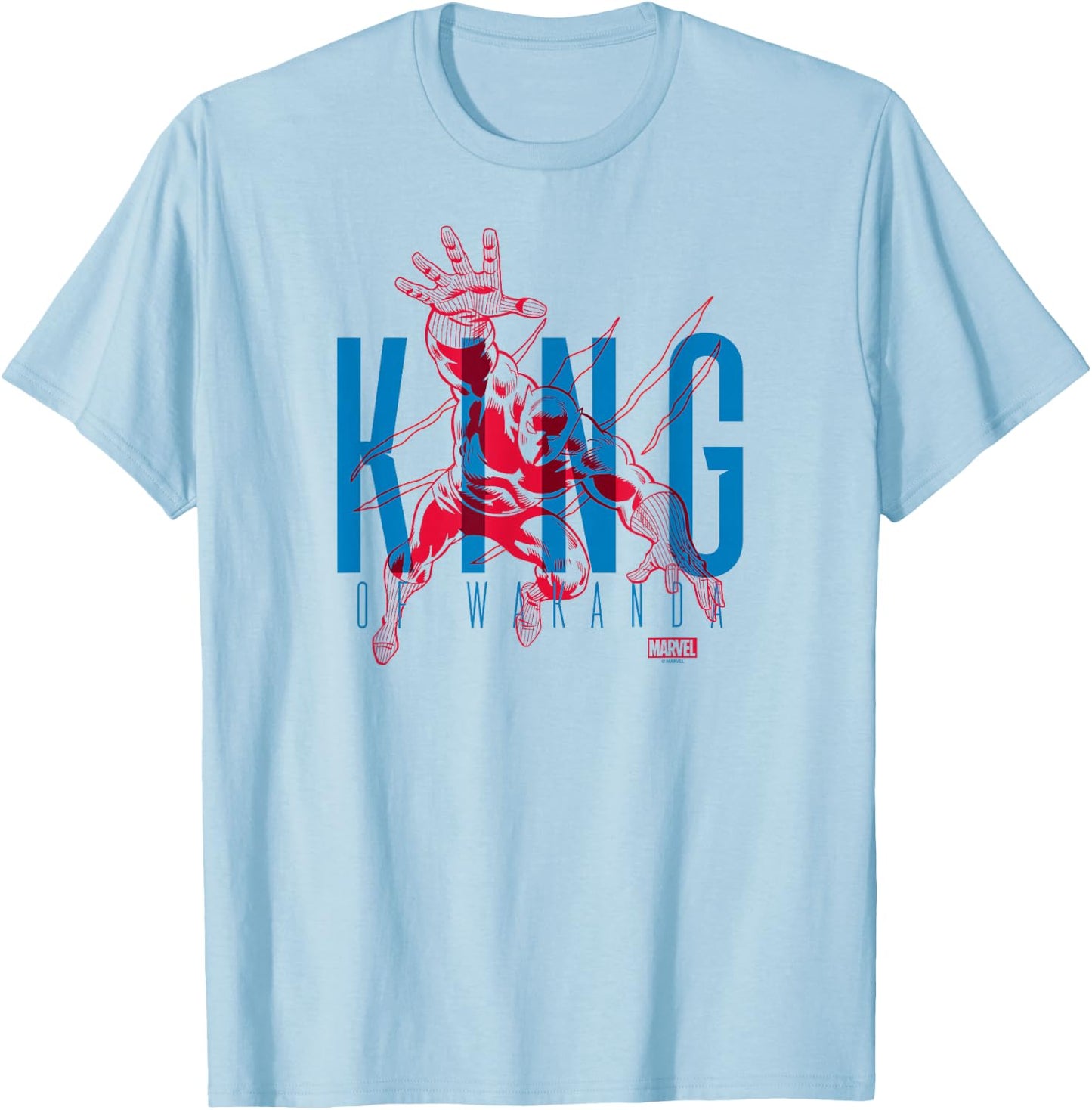 Black Panther - Halftone T-Shirt - T-Shirt | Light Blue