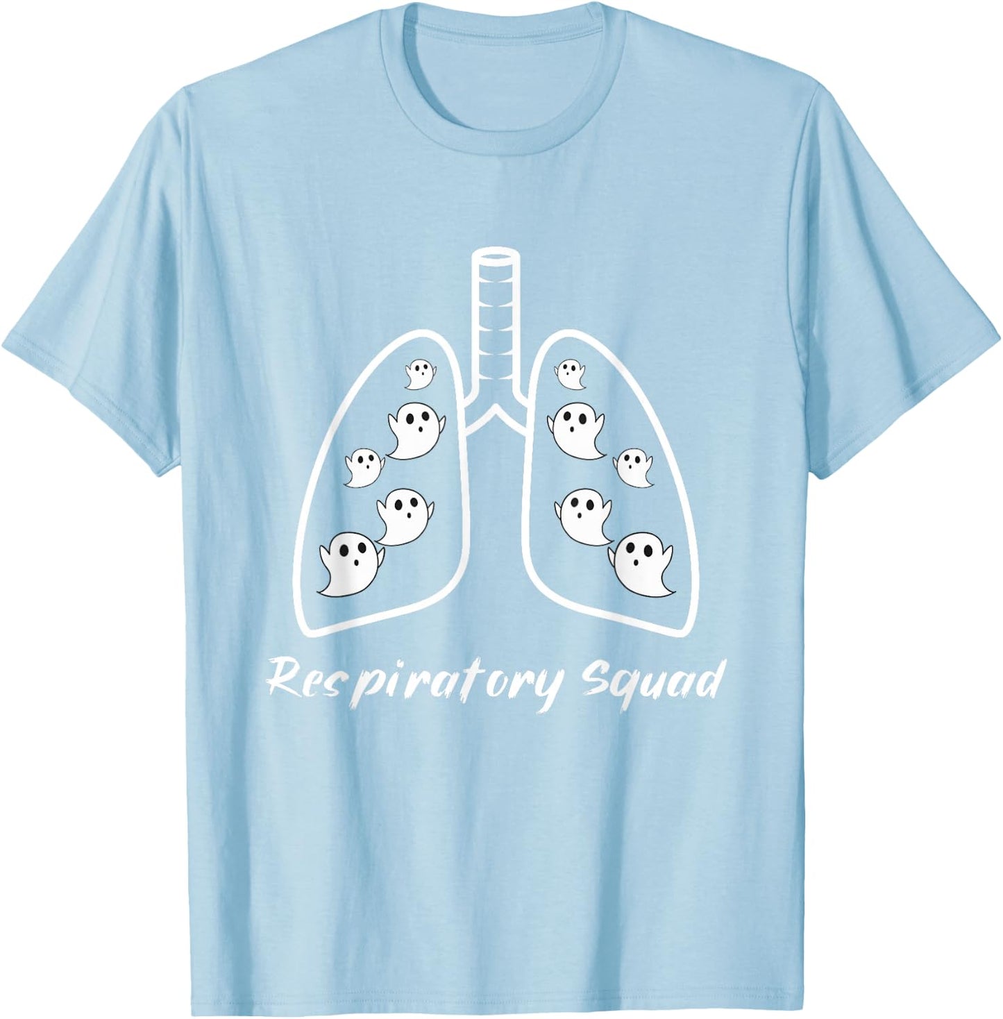 Spooky Respiratory Therapy RT Funny Halloween Costumes T-Shirt - T-Shirt | Light Blue