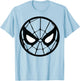 Marvel Spider-Man Circle Mask Graphic T-Shirt - T-Shirt | Light Blue
