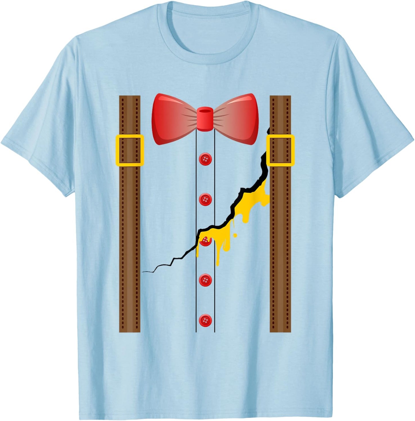 Humpty Dumpty Halloween Costume Cracked Egg T-Shirt - T-Shirt | Light Blue