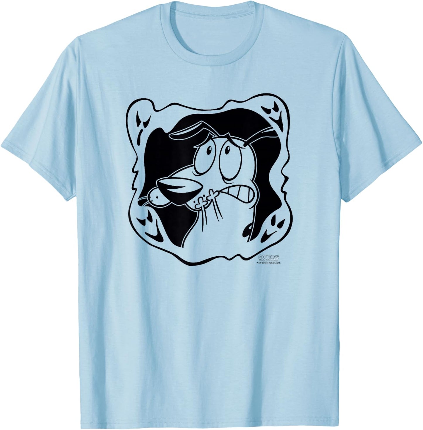 Courage the Cowardly Dog Ghost Frame T-Shirt - T-Shirt | Light Blue
