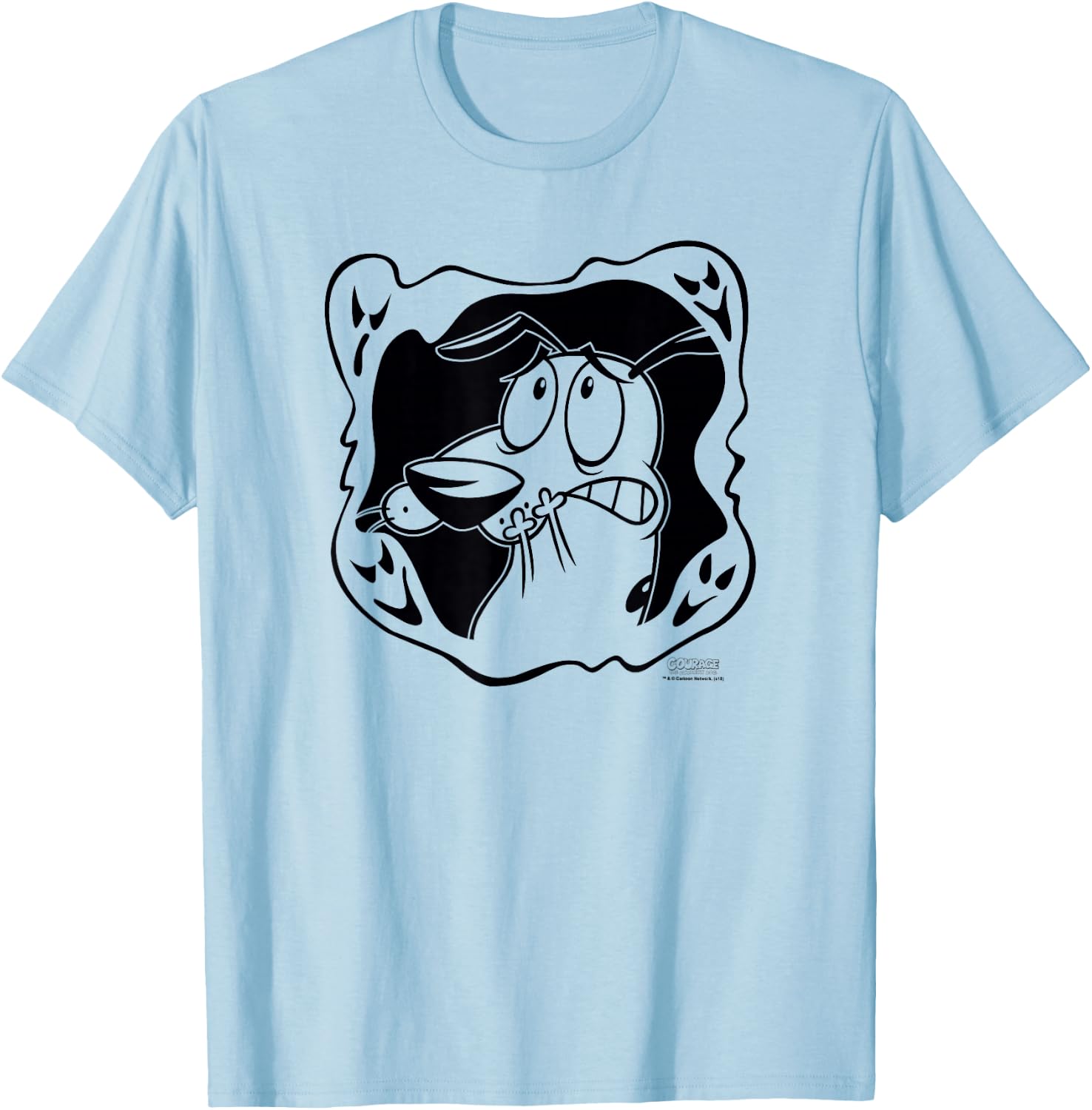 Courage the Cowardly Dog Ghost Frame T-Shirt - T-Shirt | Light Blue