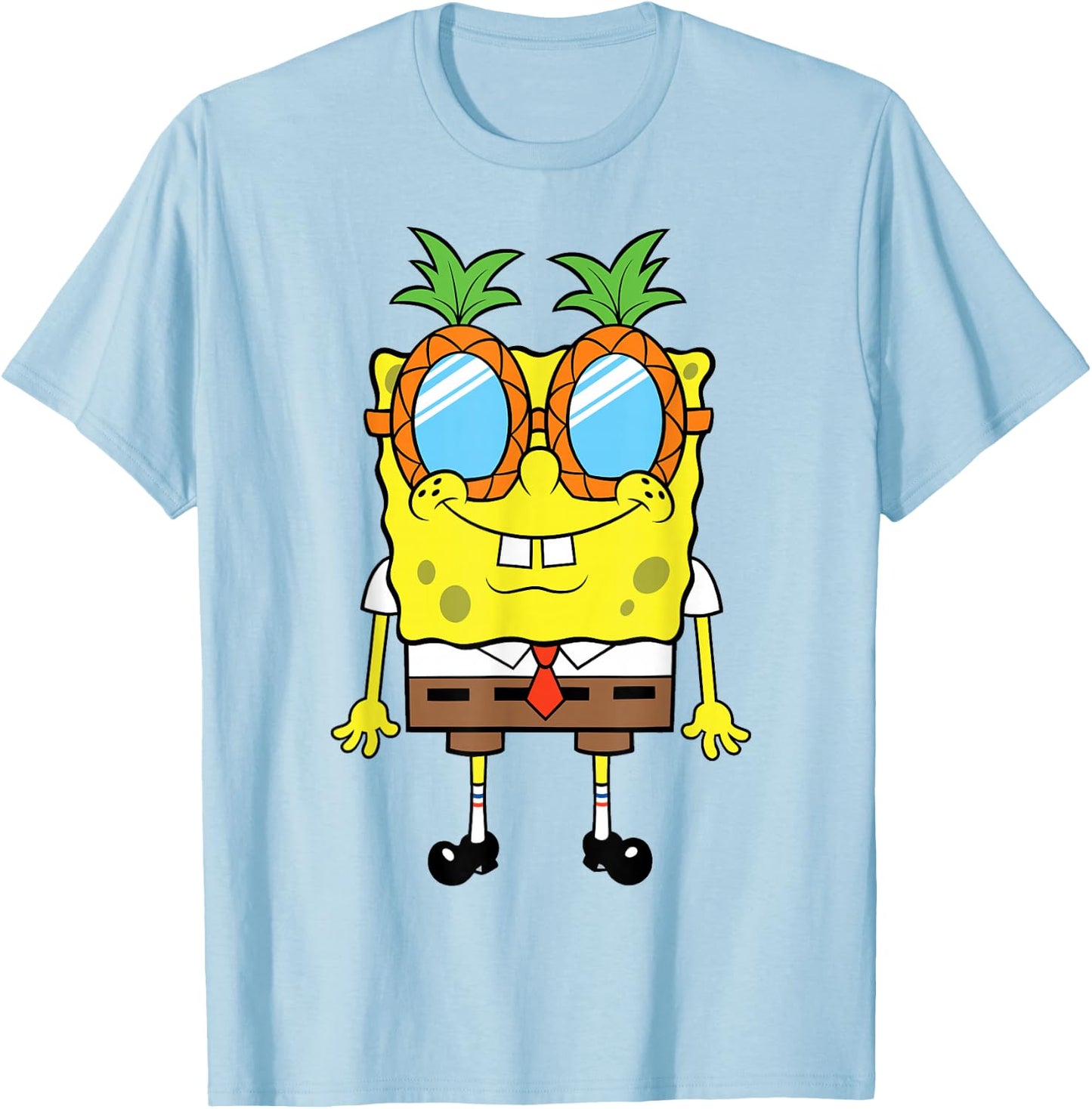 Nickelodeon Spongebob Squarepants Pineapple Glasses T-Shirt - T-Shirt | Light Blue