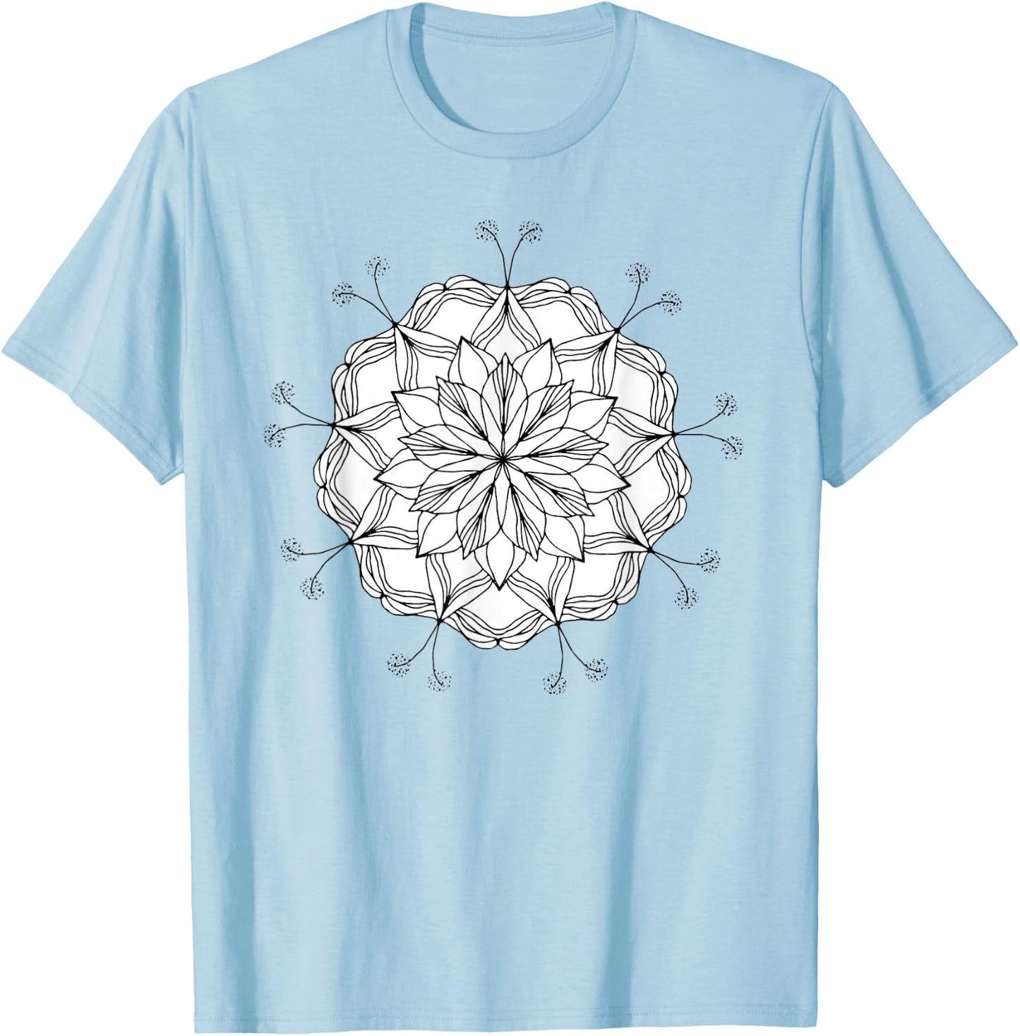 SALE! Beautiful Dandelion Mandala , perfect Gift T-Shirt - T-Shirt | Light Blue