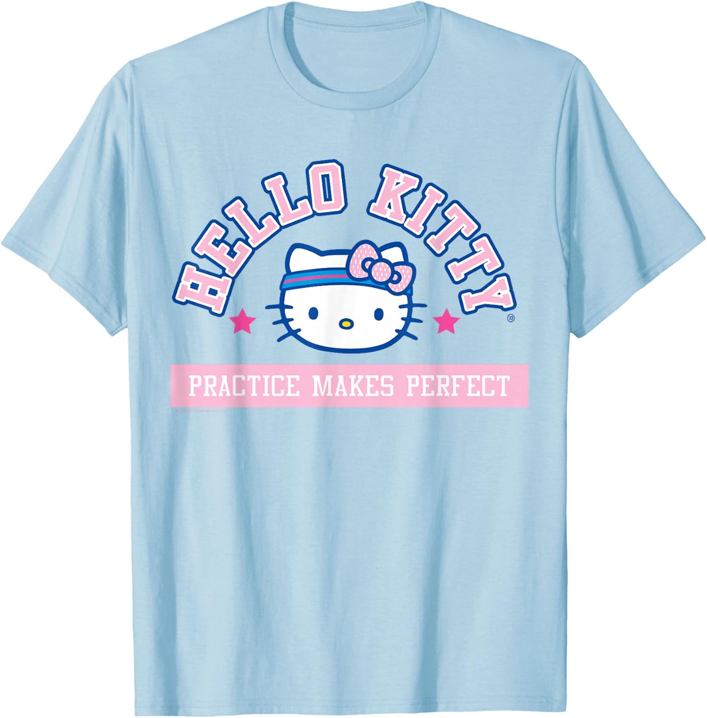 Hello Kitty Practice Makes Perfect Sports Athlete Shirt T-Shirt - T-Shirt | Light Blue
