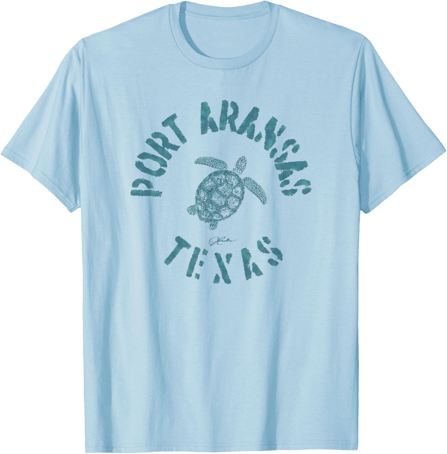 JCombs: Port Aransas, TX, Sea Turtle T-Shirt - T-Shirt | Light Blue