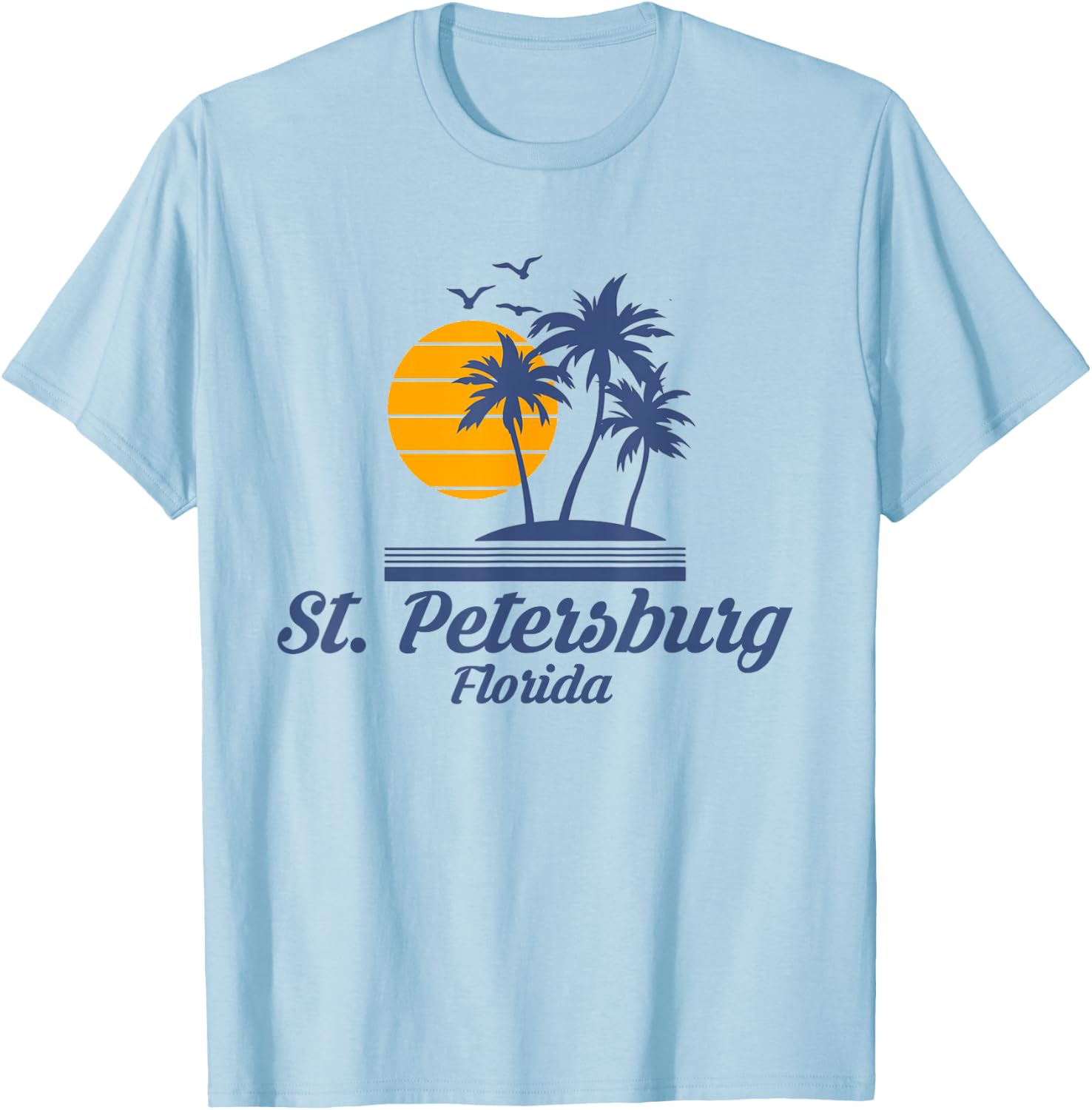 St. Petersburg Florida FL State City Beach Surf T-Shirt - T-Shirt | Light Blue