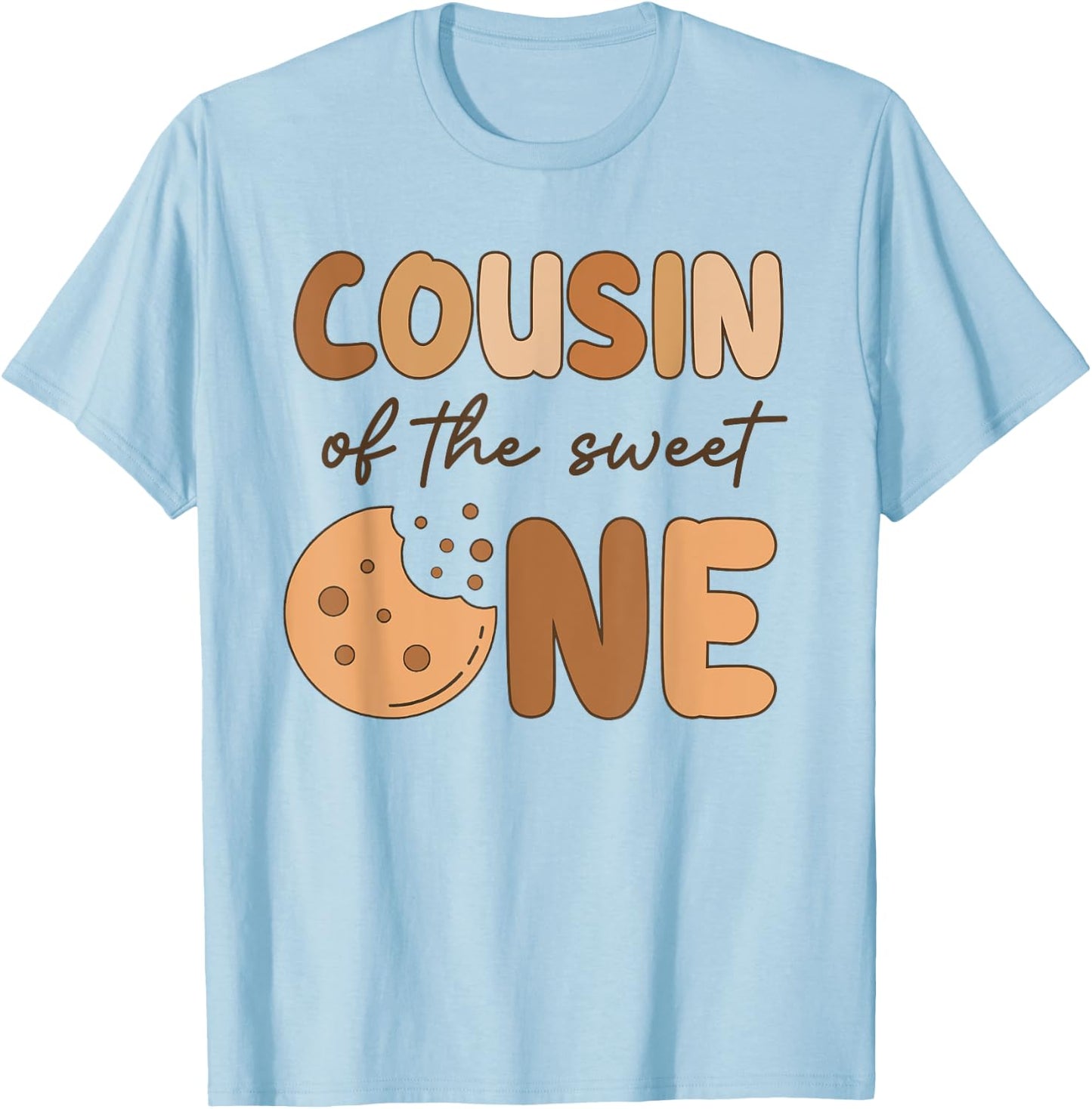 Cousin Of The Sweet One Cookies and Milk Birthday Party T-Shirt - T-Shirt | Light Blue
