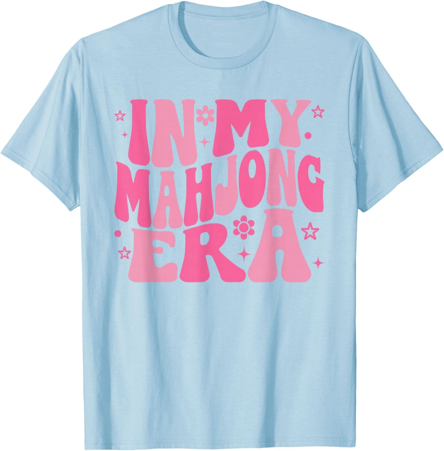 in My Mahjong Era Retro Style Player T-Shirt - T-Shirt | Light Blue