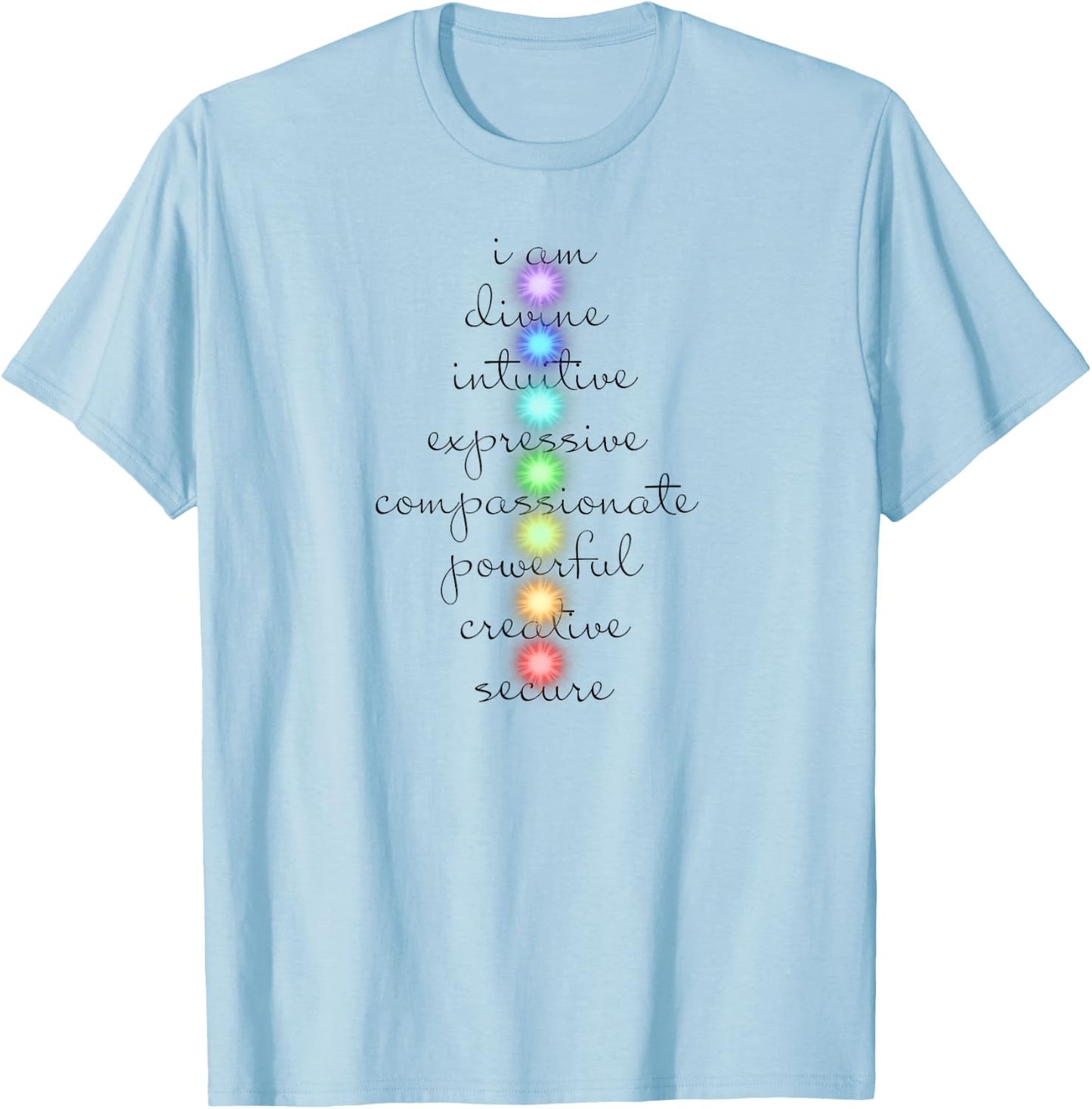 7 Chakras For Yoga Lovers T-Shirt - T-Shirt | Light Blue