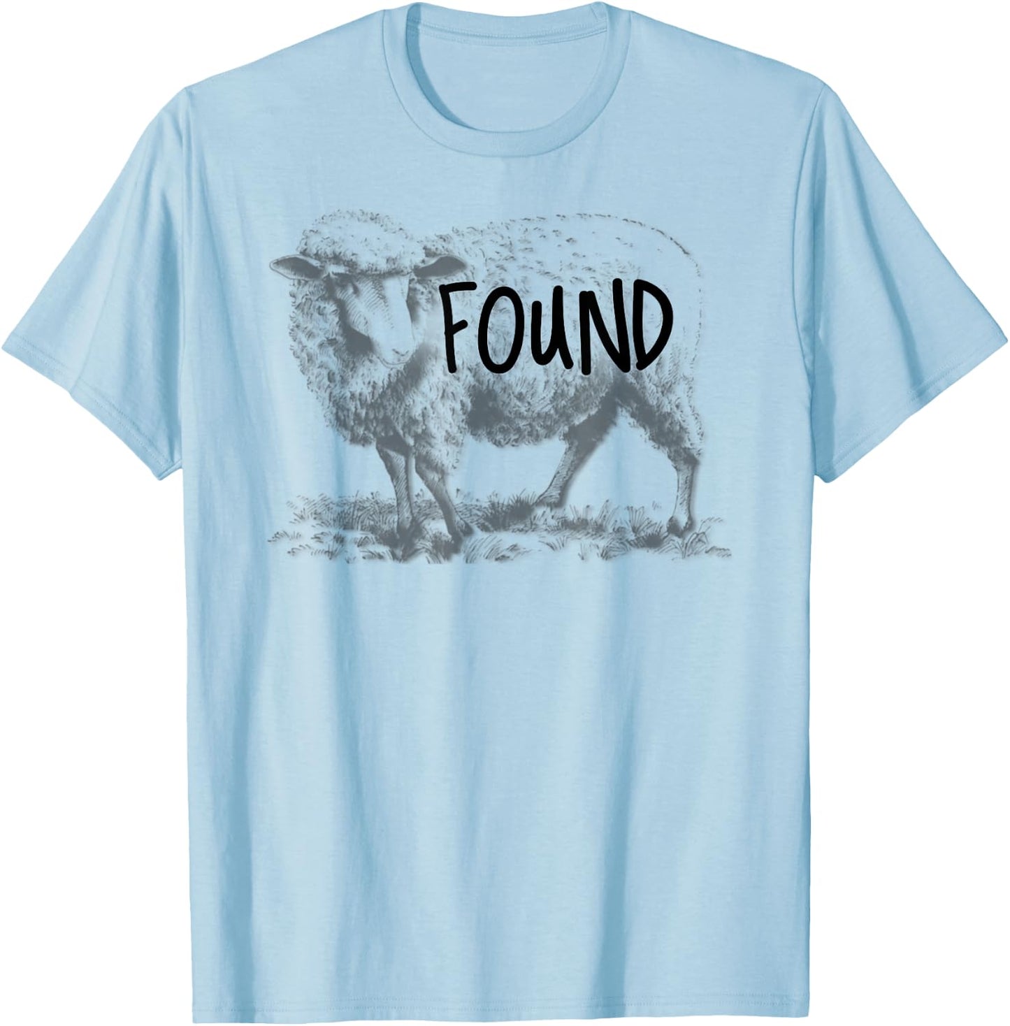 leaves the 99 To Rescue Me Lost Sheep Found T-Shirt - T-Shirt | Light Blue