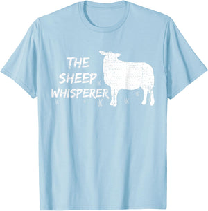 The Sheep Whisperer Farmer Gift Animal Vintage T-Shirt - T-Shirt | Light Blue