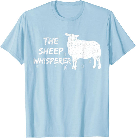 The Sheep Whisperer Farmer Gift Animal Vintage T-Shirt - T-Shirt | Light Blue