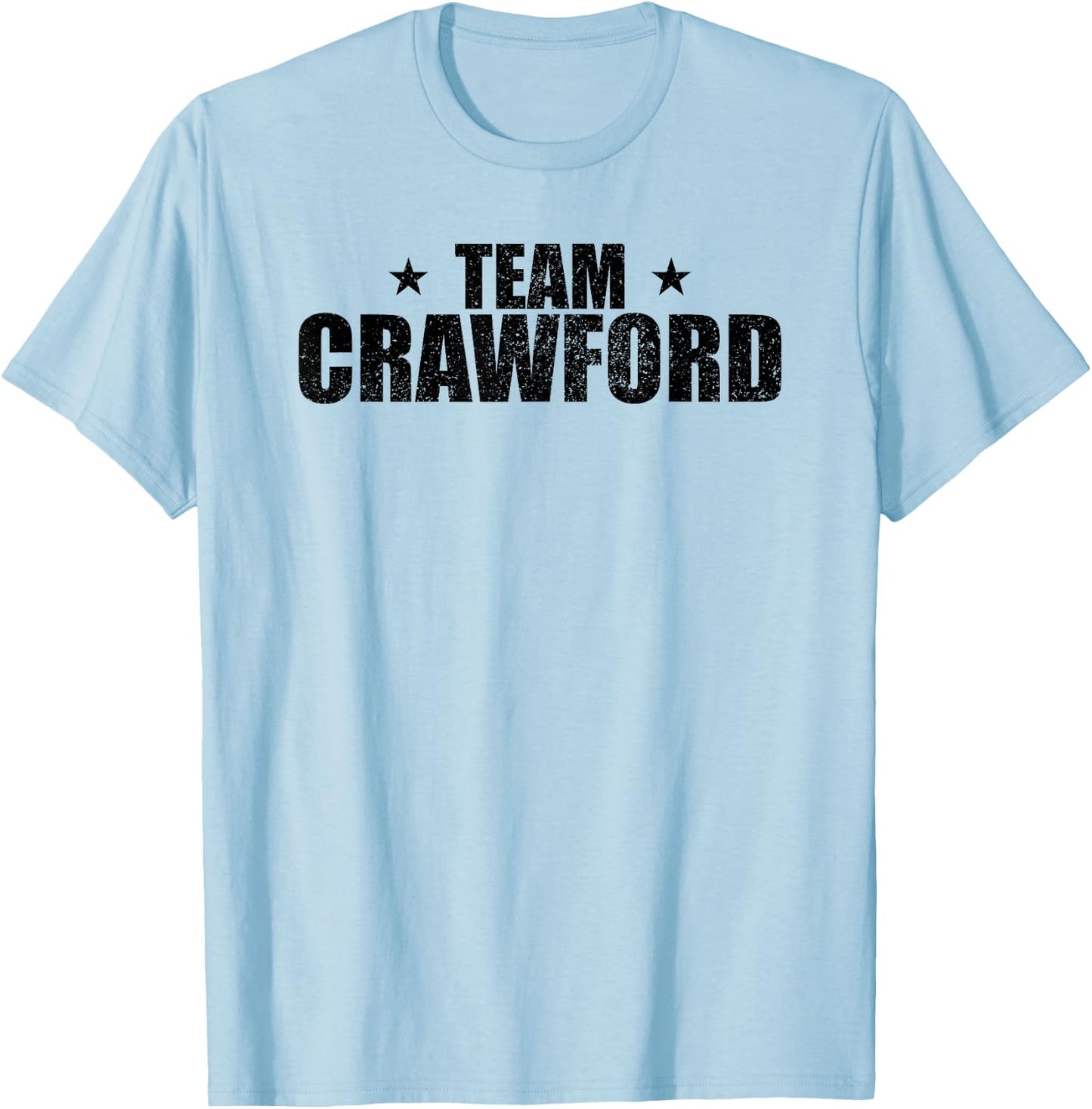 Crawford Surname Family Birthday Crawford Lastname T-Shirt - T-Shirt | Light Blue
