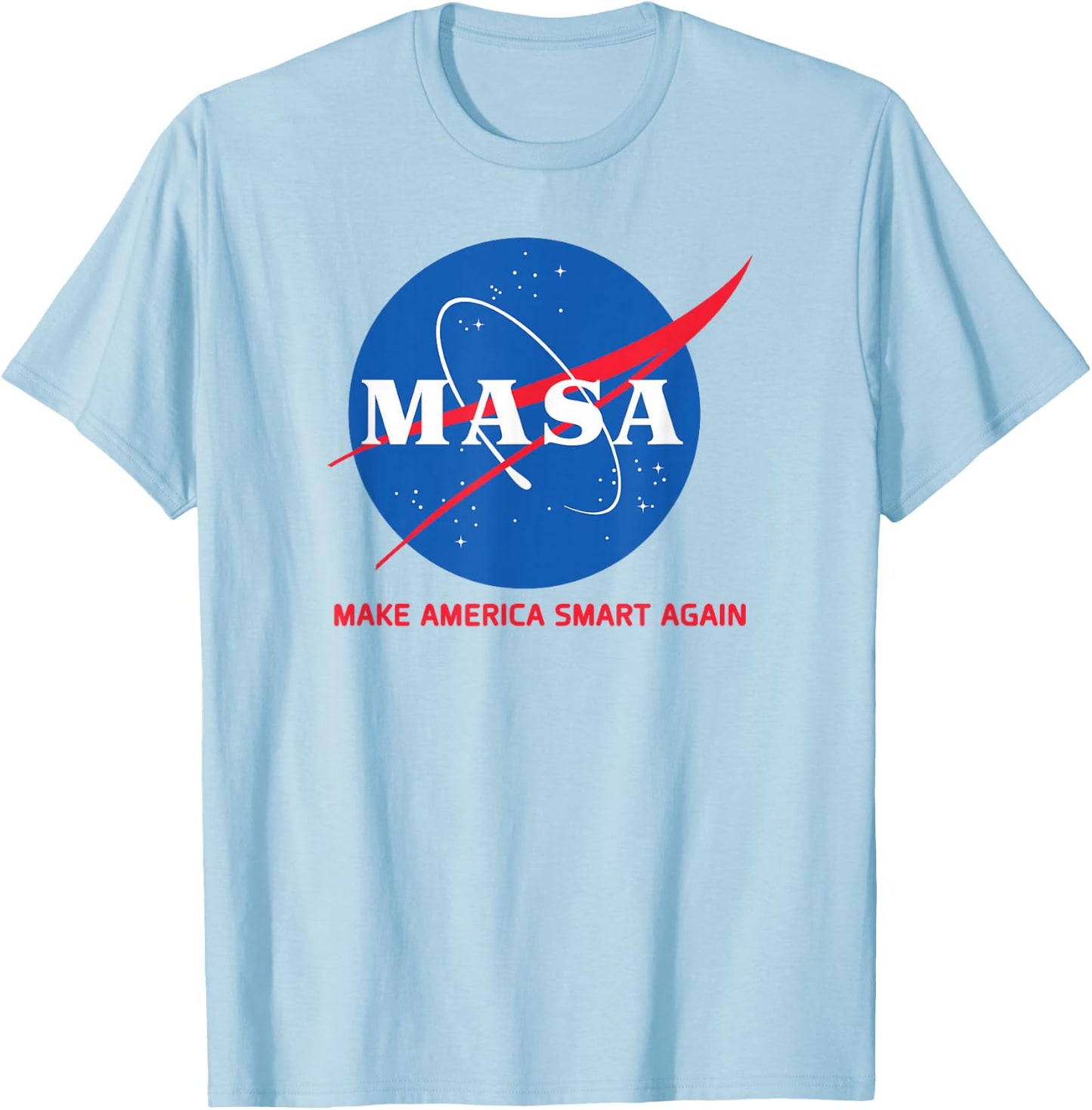 Dem Teez Co. Make America Smart Again T-Shirt - T-Shirt | Light Blue