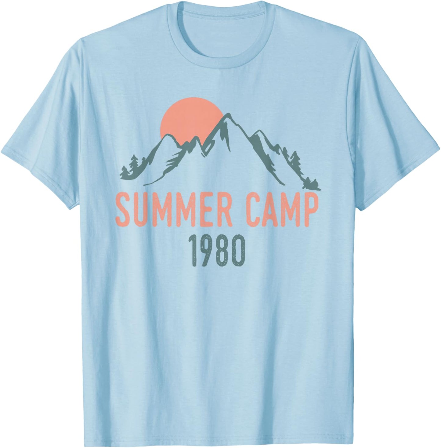 Vintage Summer Camp 1980 T-Shirt - T-Shirt | Light Blue