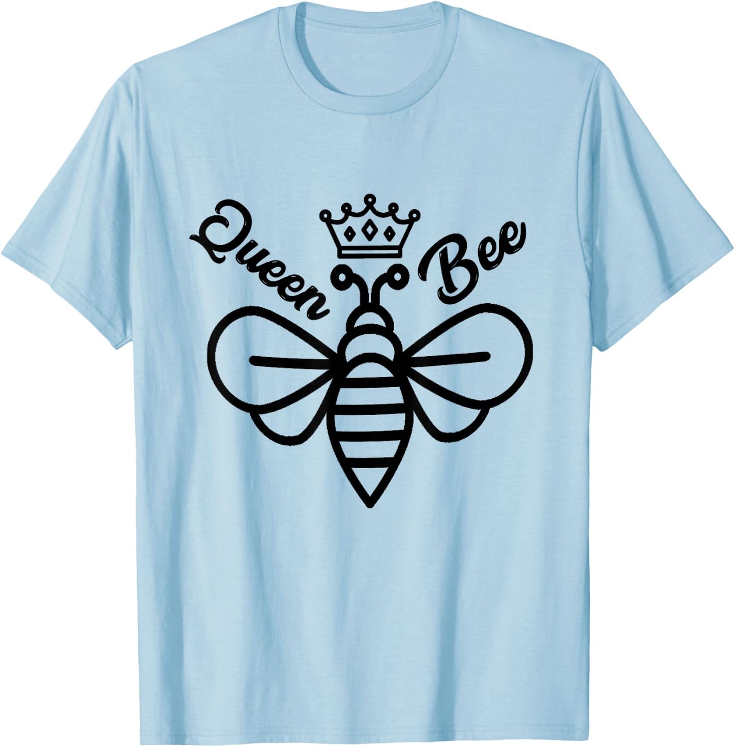 Beekeeping Crown Queen Bee T-Shirt - T-Shirt | Light Blue
