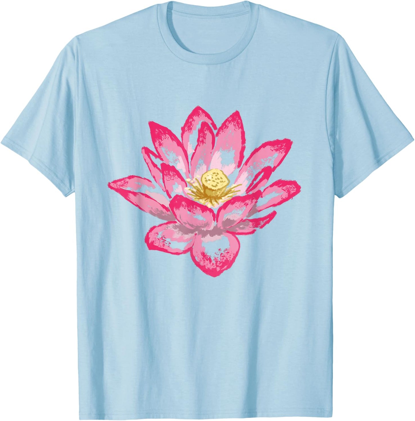 Lotus Flower T Shirt T-Shirt - T-Shirt | Light Blue