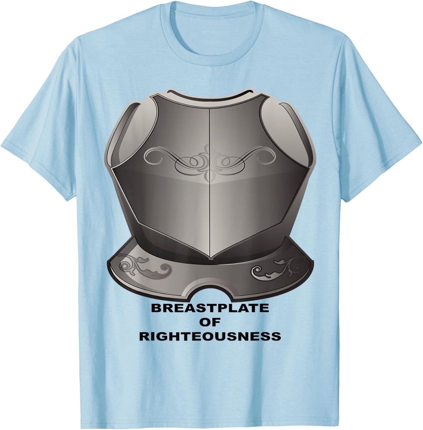 Breastplate of Righteousness Christian T-Shirt - T-Shirt | Light Blue