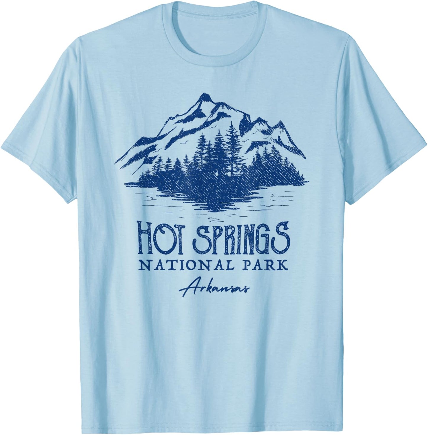 Vintage Hot Springs National Park Arkansas T-Shirt - T-Shirt | Light Blue