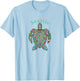 Seattle Tribal Turtle Gift T-Shirt - T-Shirt | Light Blue