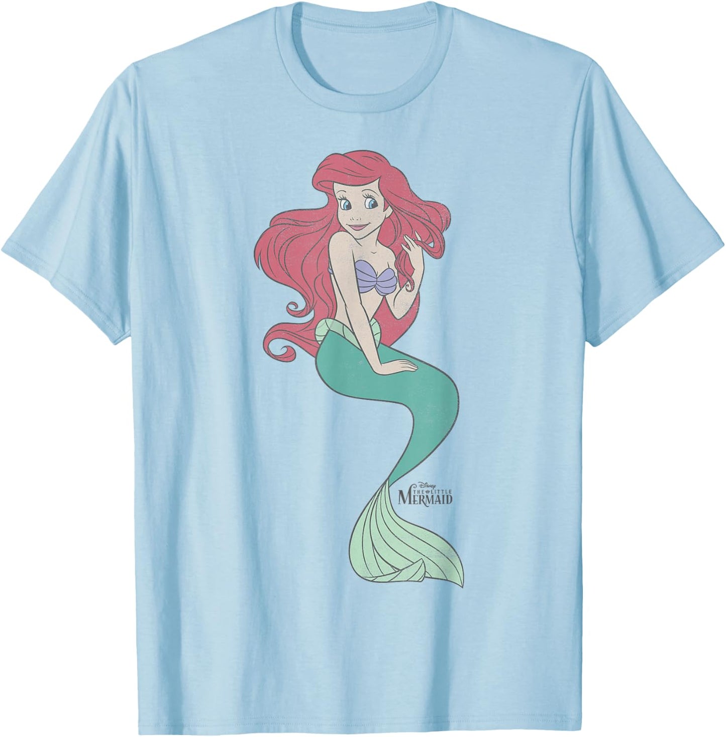 Disney The Little Mermaid Ariel Classic Portrait Small T-Shirt - T-Shirt | Light Blue