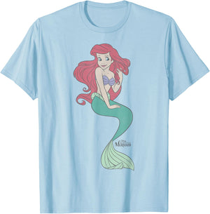 Disney The Little Mermaid Ariel Classic Portrait Small T-Shirt - T-Shirt | Light Blue
