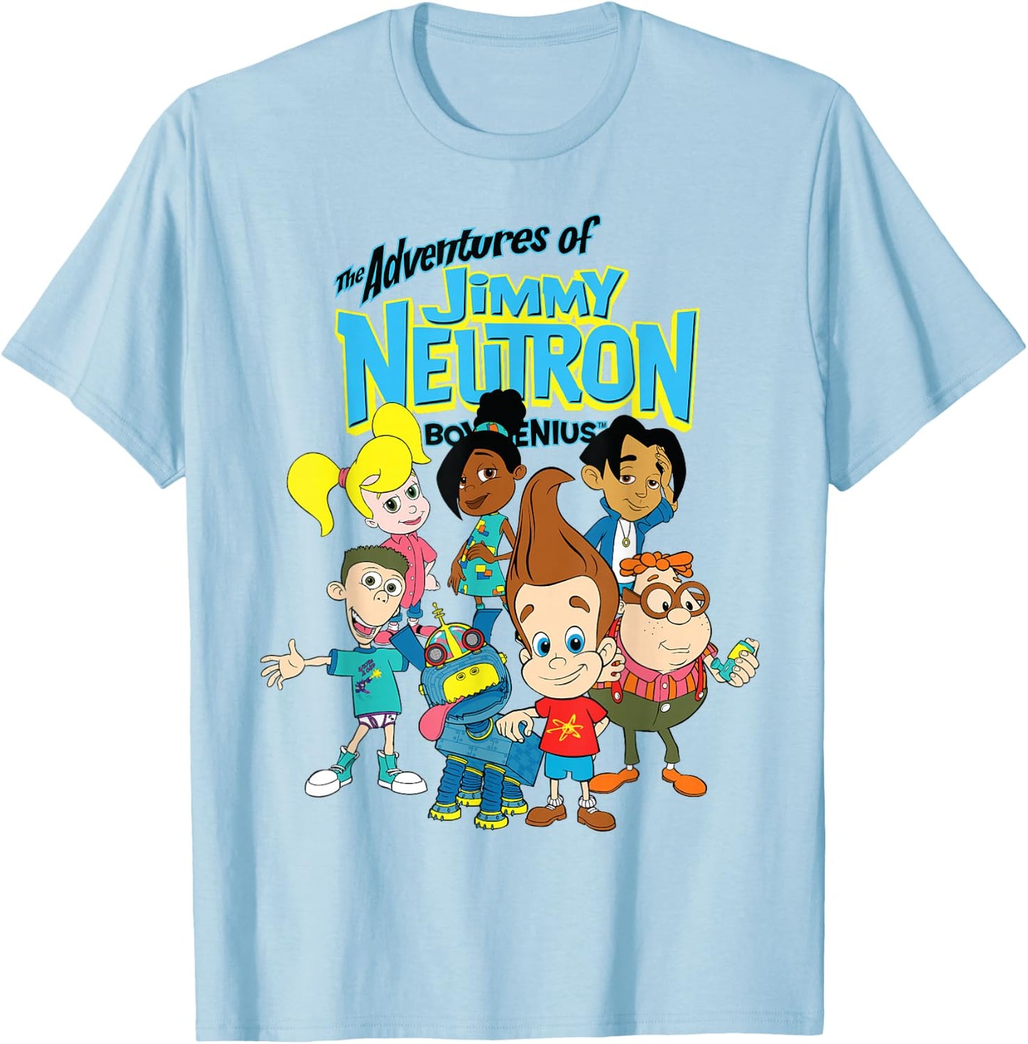 Nickelodeon The Adventures Of Jimmy Neutron Characters T-Shirt - T-Shirt | Light Blue
