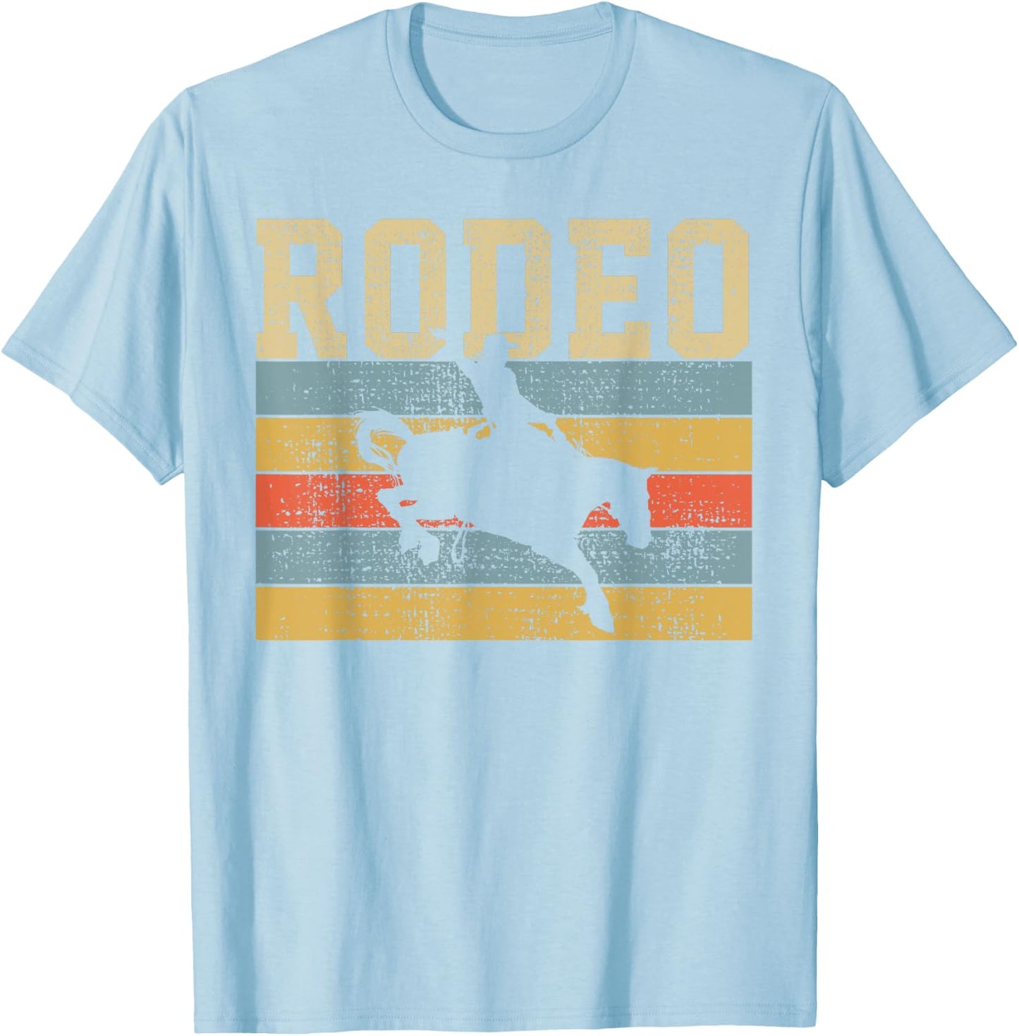 Rodeo Horse Riding Retro Vintage Western Country Gift T-Shirt - T-Shirt | Light Blue