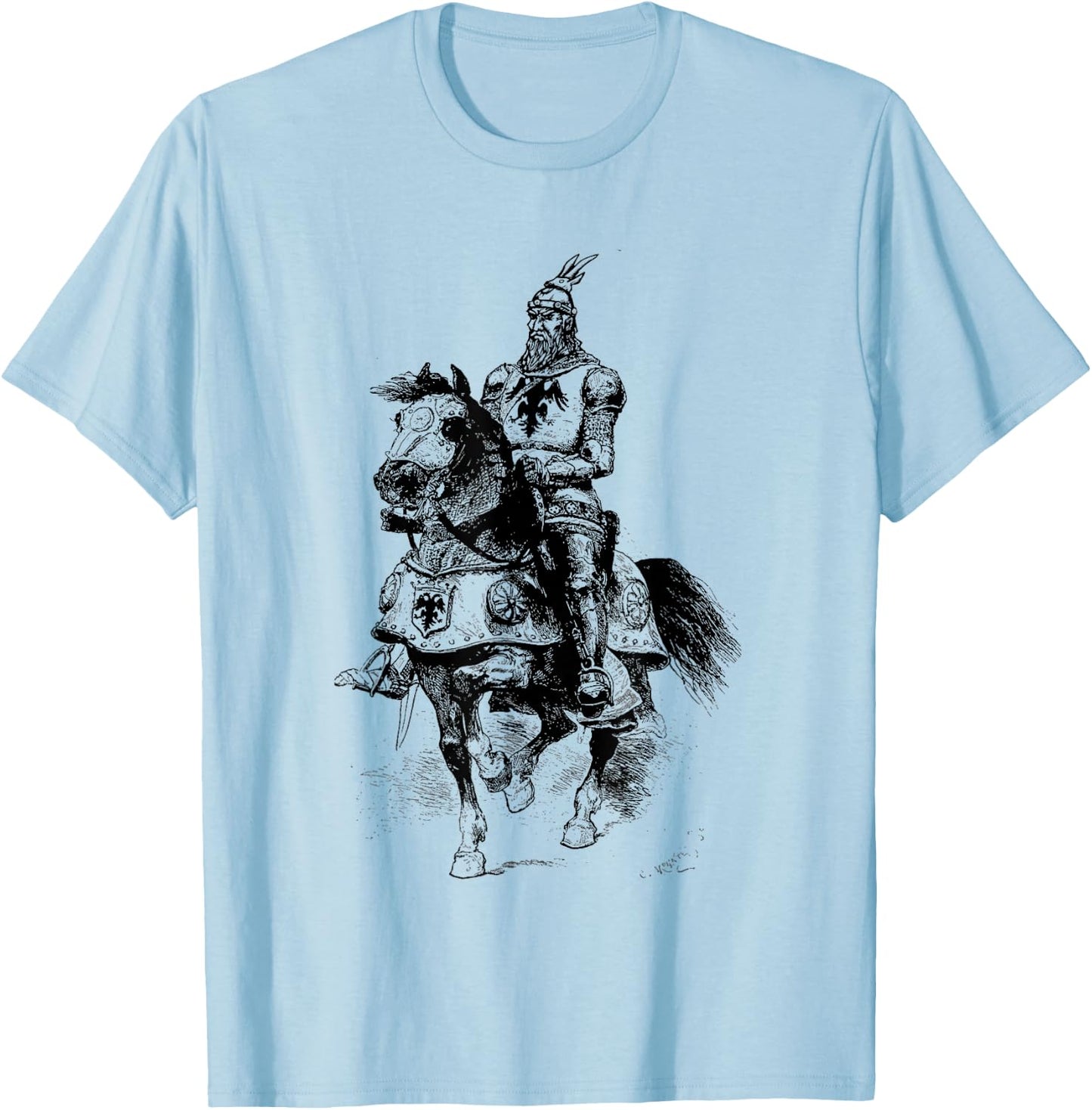 Albanian Eagle Grunge Skanderbeg Vintage Albanian Flag T-Shirt - T-Shirt | Light Blue
