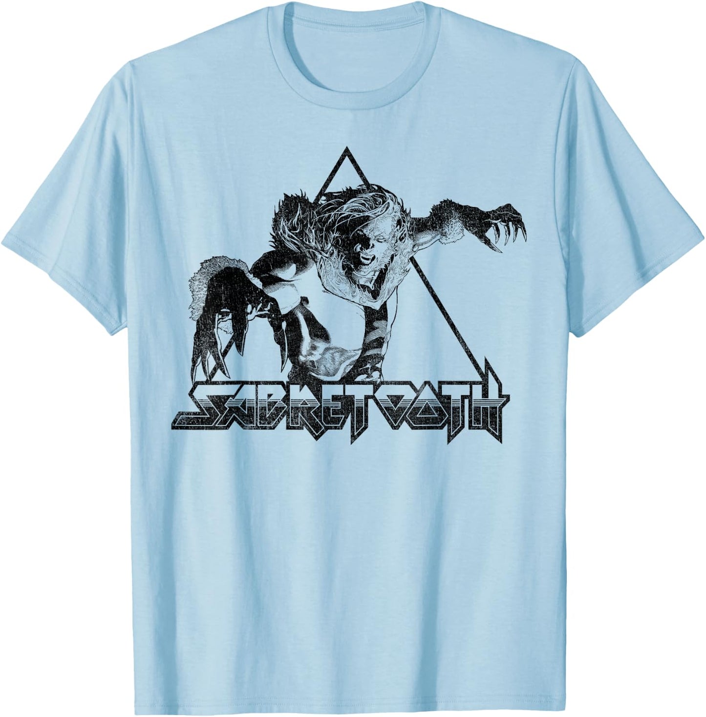 Marvel X-Men Sabretooth Rise Above Rock Graphic T-Shirt - T-Shirt | Light Blue