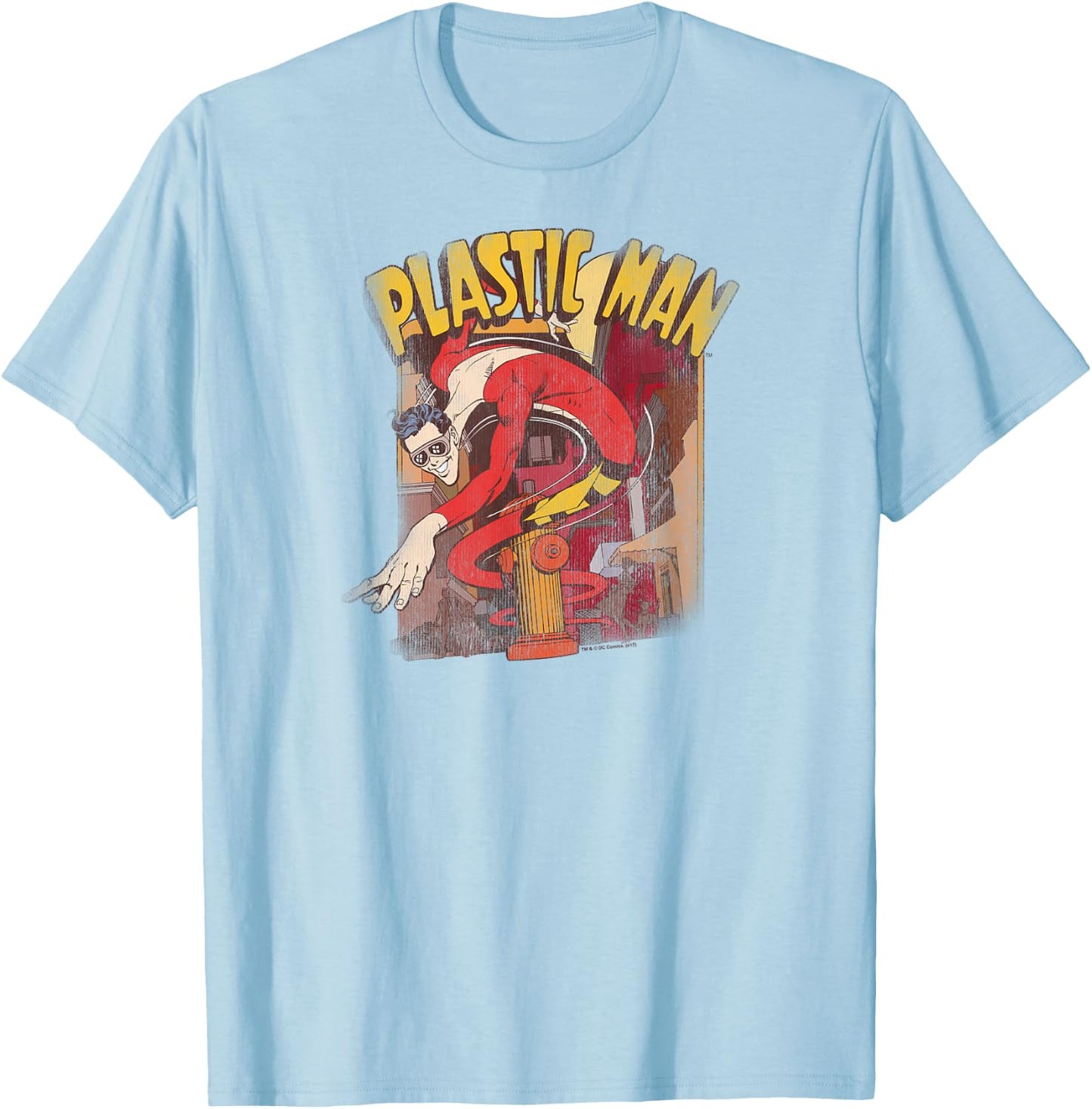 Justice League Plastic Man Street T Shirt T-Shirt - T-Shirt | Light Blue