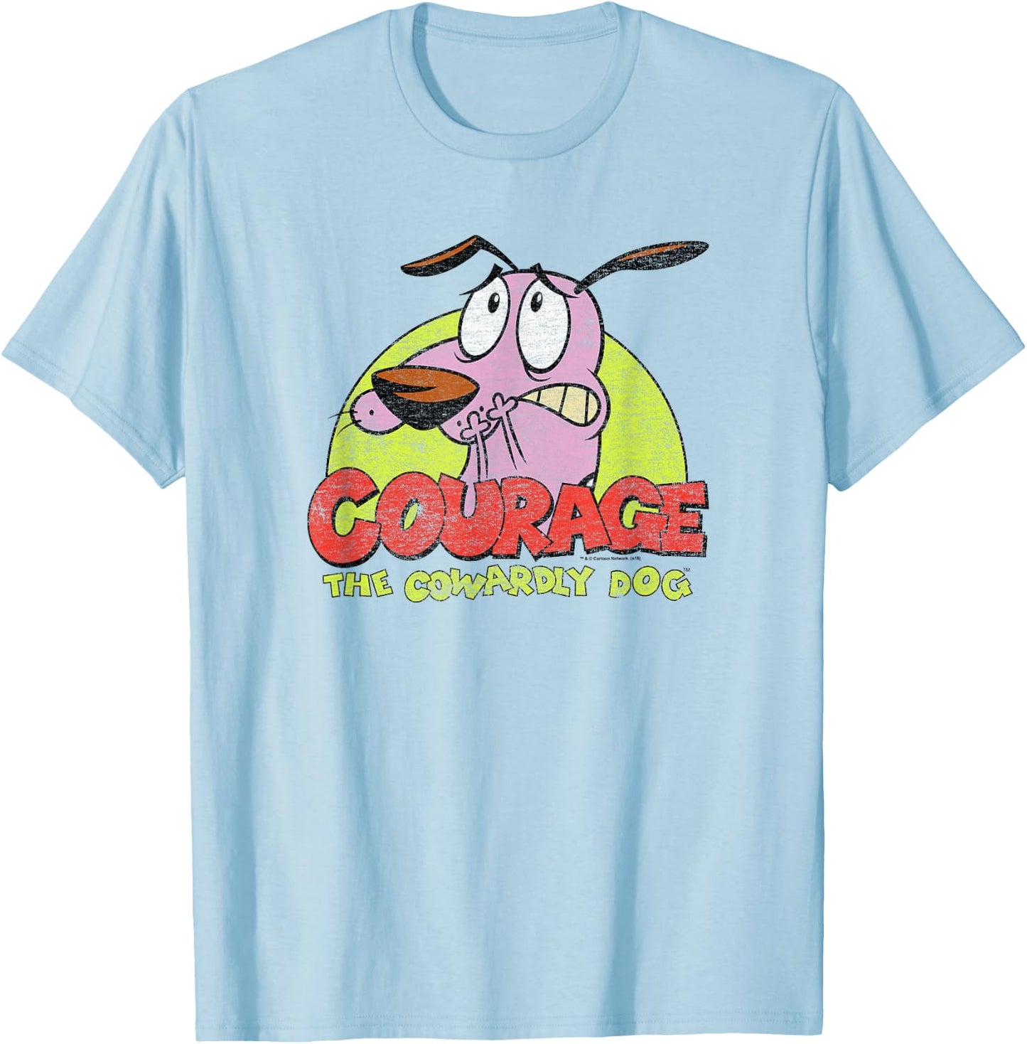 Courage The Cowardly Dog Colorful Courage T-Shirt - T-Shirt | Light Blue