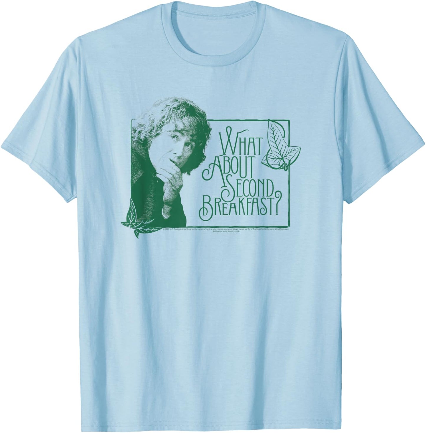 Lord of The Rings Second Breakfast Pippin T-Shirt - T-Shirt | Light Blue