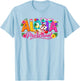 Aloha Preschool Tropical Floral Silly Goose Back to School T-Shirt - T-Shirt | Light Blue