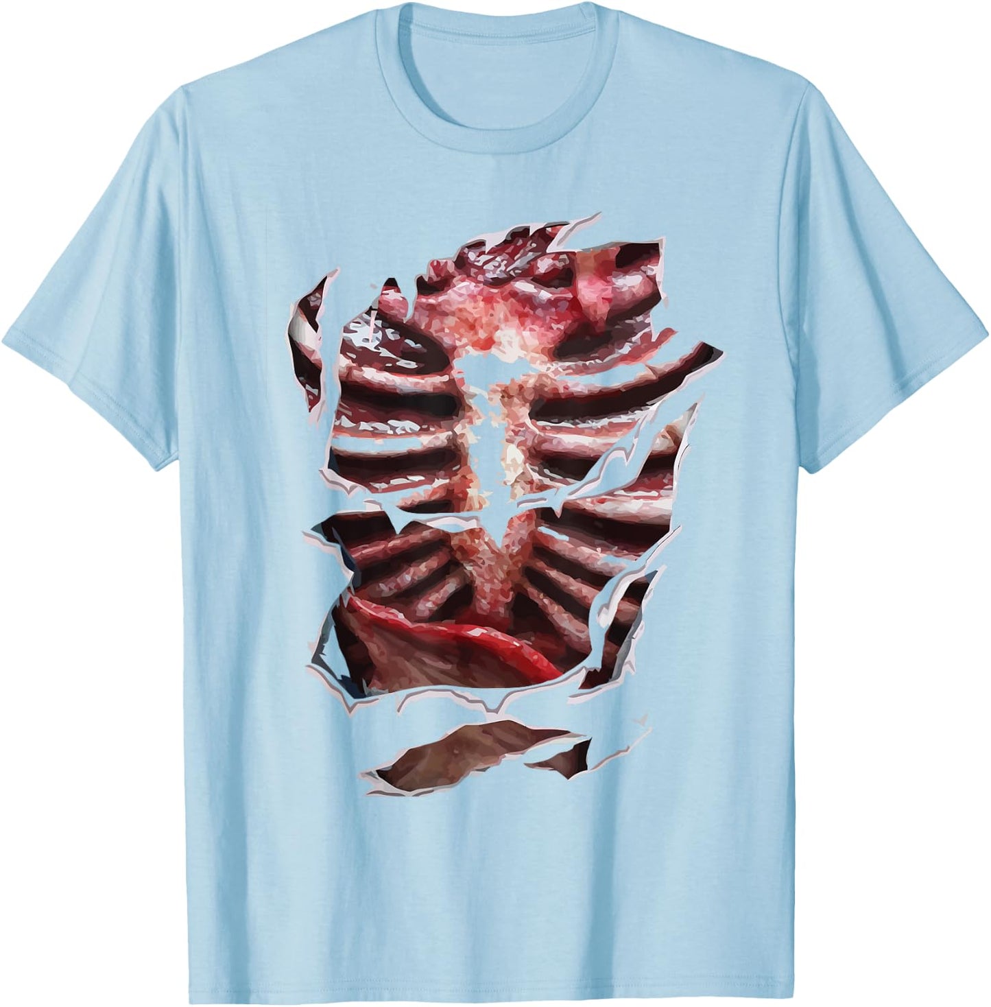 Halloween Zombie Gore DIY Costume T-Shirt - T-Shirt | Light Blue