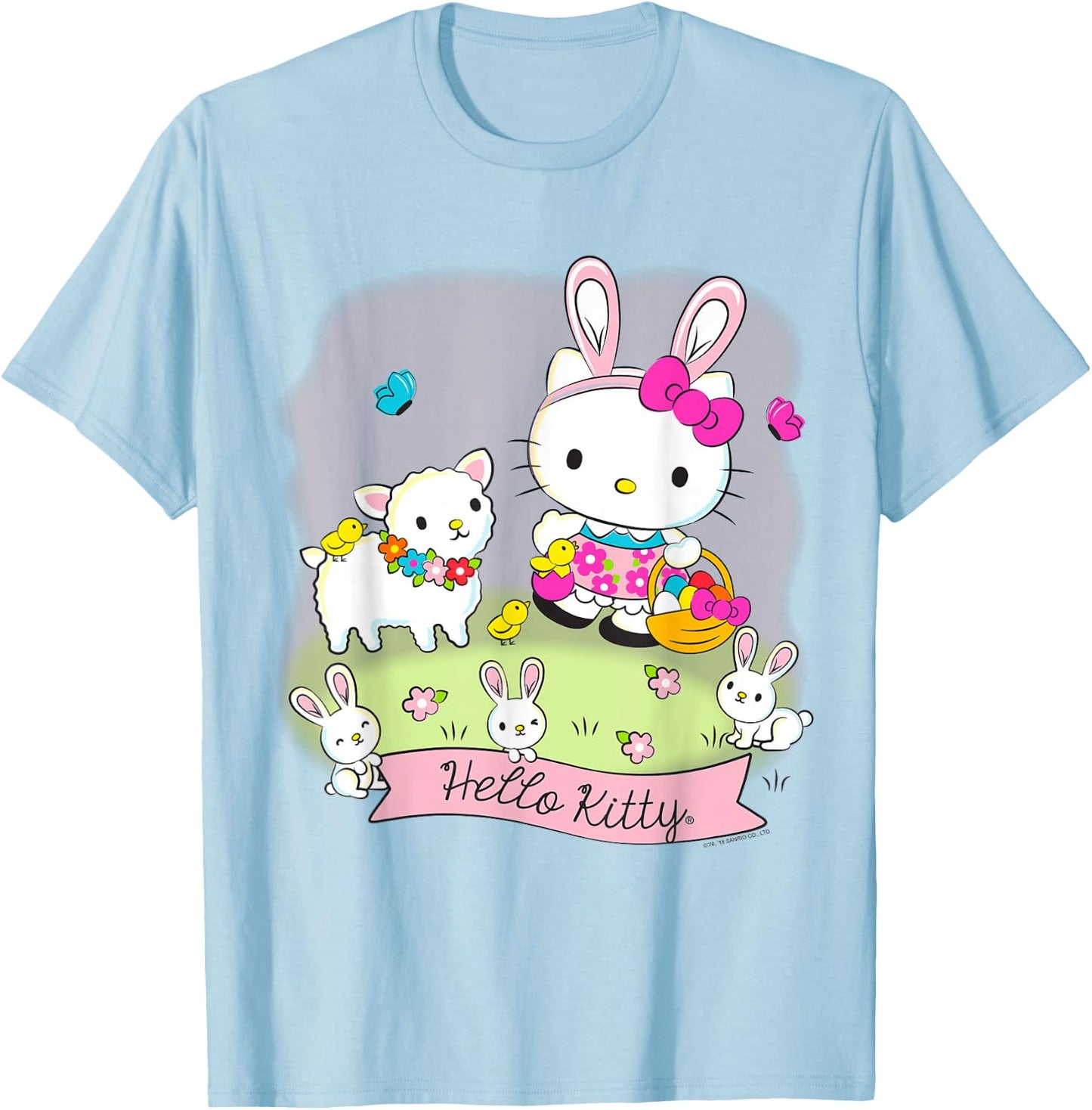 Hello Kitty and Friends Easter Scene Shirt T-Shirt - T-Shirt | Light Blue