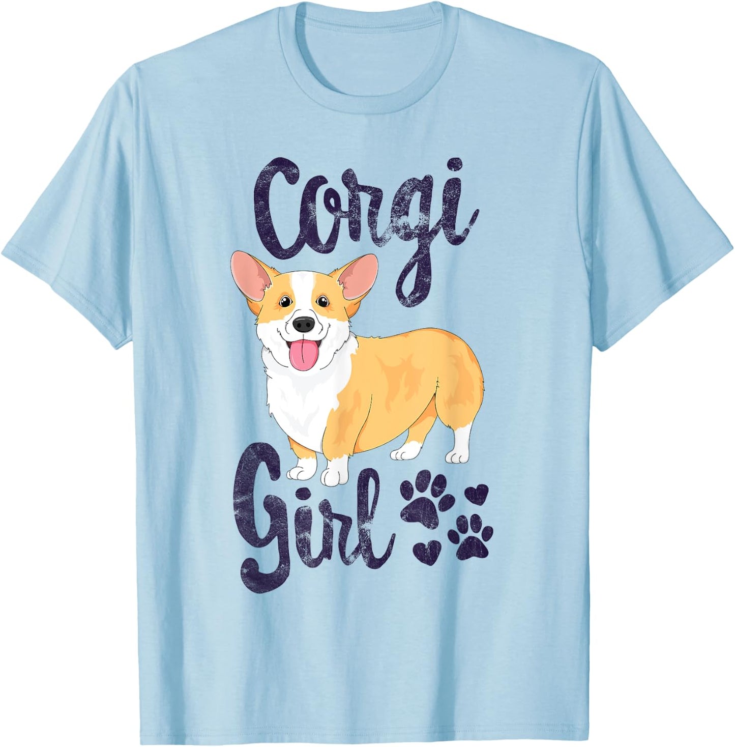 Corgi Girl Women Puppy Mom Dog Mama Lover Gift T-Shirt - T-Shirt | Light Blue