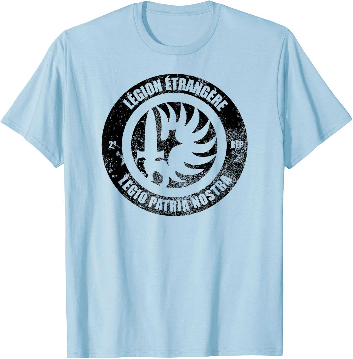 French Foreign Legion Paratrooper T shirt - 2 Rep (subdued) T-Shirt - T-Shirt | Light Blue