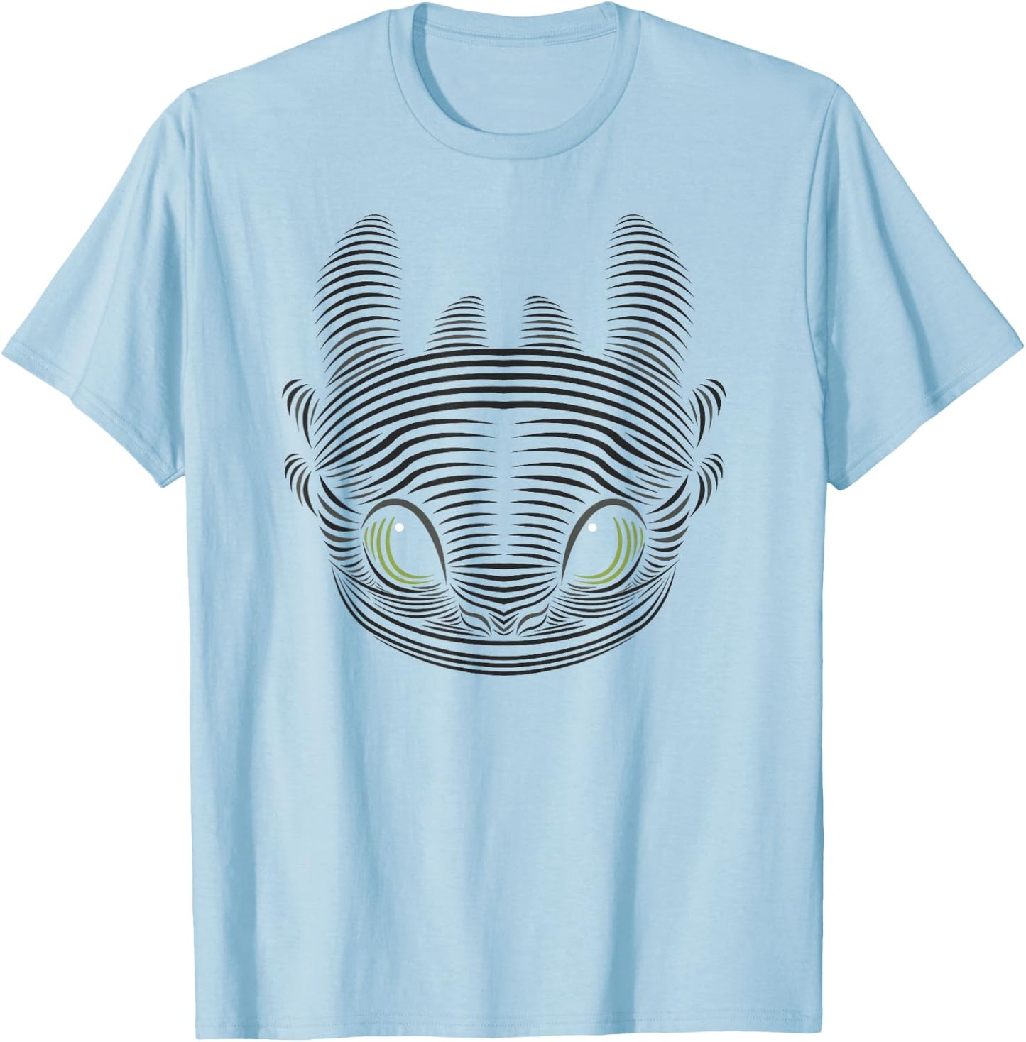How to Train Your Dragon 3 Toothless Large Face T-Shirt - T-Shirt | Light Blue