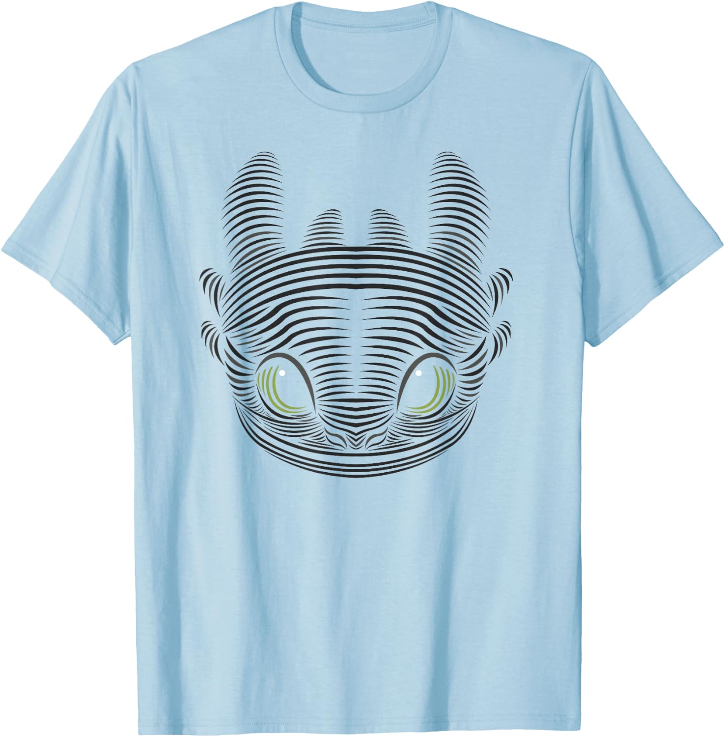 How to Train Your Dragon 3 Toothless Large Face T-Shirt - T-Shirt | Light Blue