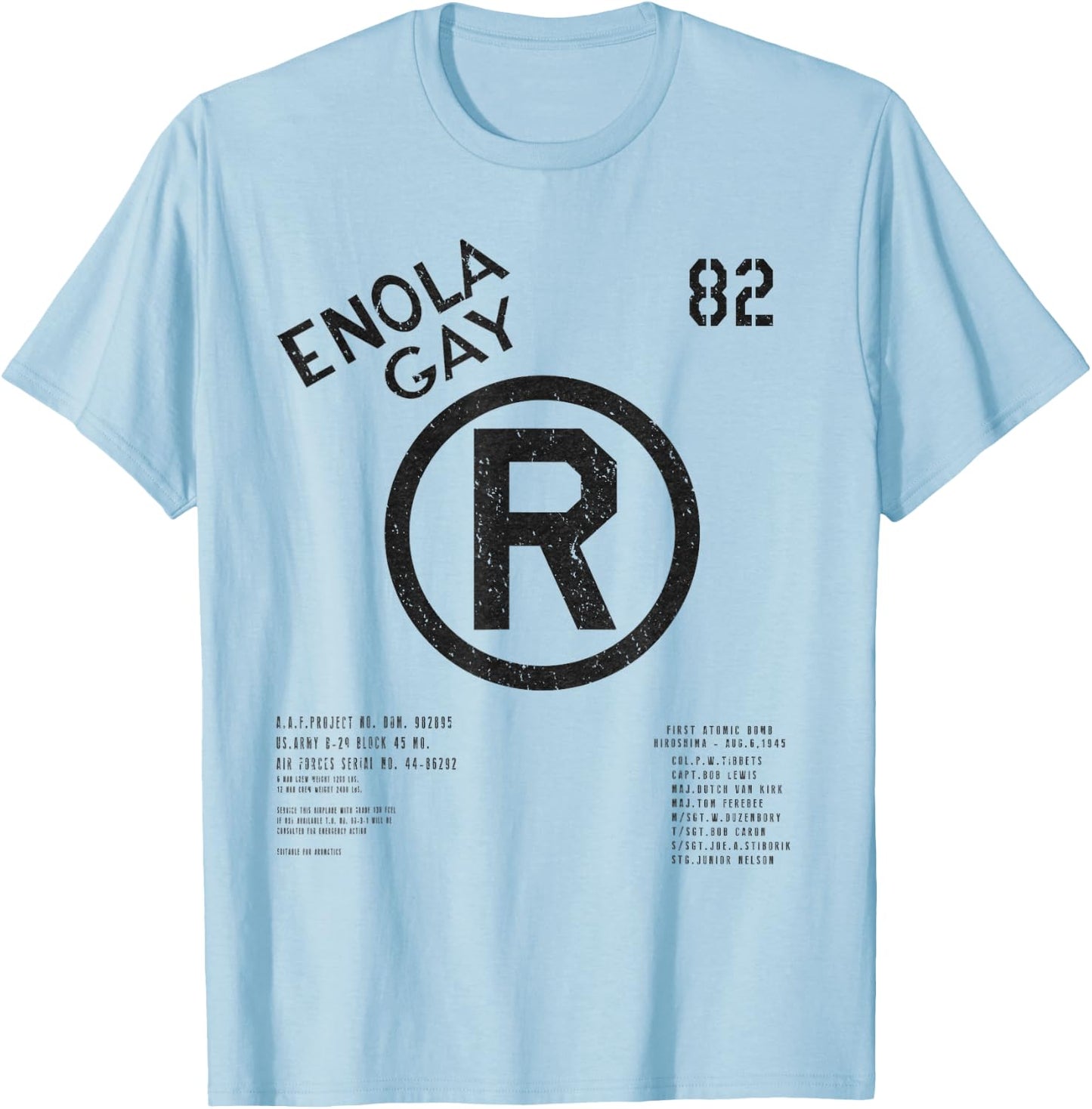 Enola Gay B-29 Superfortress WWII Aviation History T-Shirt - T-Shirt | Light Blue